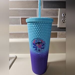 Disney Stitch Themed Studded Tumbler including Straw - Brand New w/ Tags